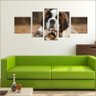 Quadro Decorativo Cão São Bernardo Pet Shop Mosaico 5 Peças - 3