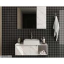 Ver imagem 4 de Armário C/ Balcão Banheiro Suspenso Bn3601 Cuba Bn3600 80cm e Espelho Bn3602 Mármore Branco -