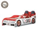 Ver imagem 1 de Cama Infantil Carros Fast Car Branco/ Vermelho Móveis Estrela + Colchão Gazin