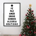 Ver imagem 1 de Quadro Palavras de Natal 45x34cm - com vidro:Madeira preta