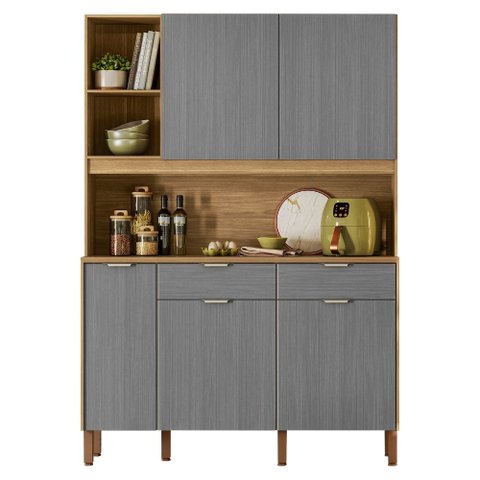 Armário de Cozinha Compacta 5 Portas 3 Nichos Mandala