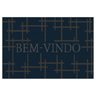 Tapete de Porta Bem-vindo ou Entrada Cross - 40 X 60 Cm - Cor Azul 20 - J Serrano - 1