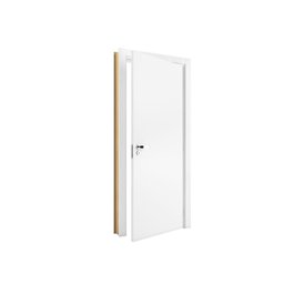 Kit porta de madeira lisa esquerda Primer Vert 210X72cm com betente 9,5cm montada com fechadura - 1