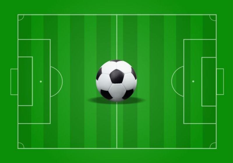 Jogar futebol no campo com uma bola marcar um gol imitação de um jogo de  futebol