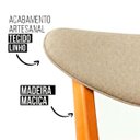 Ver imagem 2 de Cadeira de Jantar Floripa Madeira Maciça Estofada Prime Di Franco Madeira Mel Linho Bege