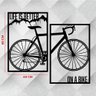 Kit Quadro Life Is Better On a Bike 60x40cm em Mdf Ciclista Bicicleta Trilhas - 3