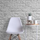 Ver imagem 2 de Papel de Parede Adesivo Tijolo Tijolinho Branco Gelo 2,5m