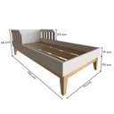 Ver imagem 3 de Cama Infantil com Pés em Pinus Milou Branco/Carvalho Mel