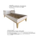 Ver imagem 4 de Cama Infantil com Pés em Pinus Milou Branco/Carvalho Mel