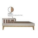 Ver imagem 5 de Cama Infantil com Pés em Pinus Milou Branco/Carvalho Mel