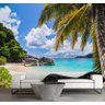 Papel De Parede Paisagem Praia Coqueiro Sol Mar GG465 - 2