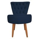 Ver imagem 2 de Poltrona Decorativa Royal Capitone de Luxo Slk Decor Azul Royal