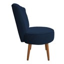 Ver imagem 4 de Poltrona Decorativa Royal Capitone de Luxo Slk Decor Azul Royal