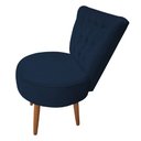 Ver imagem 3 de Poltrona Decorativa Royal Capitone de Luxo Slk Decor Azul Royal