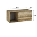 Ver imagem 6 de Armário Aéreo com Nicho e Porta Basculante 35x80x35cm Wlnp80 Carvalho - Branco