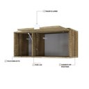 Ver imagem 3 de Armário Aéreo com Nicho e Porta Basculante 35x80x35cm Wlnp80 Carvalho - Branco