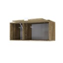 Ver imagem 5 de Armário Aéreo com Nicho e Porta Basculante 35x80x35cm Wlnp80 Carvalho - Branco