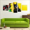 Quadro Decorativo Desenho Lego Batman Infantil 5 Peças - 3