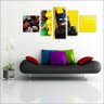 Quadro Decorativo Desenho Lego Batman Infantil 5 Peças - 5