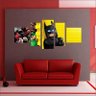 Quadro Decorativo Desenho Lego Batman Infantil 5 Peças - 4