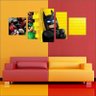 Quadro Decorativo Desenho Lego Batman Infantil 5 Peças - 1