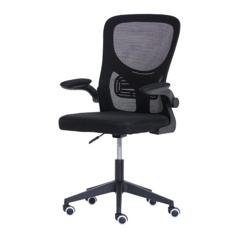 Cadeira Escritório Basic Diretor Tela Mesh Preta Giratória Altura Ajustável - Waw Design