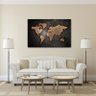 Quadro de Mapa Mundi decorativo Sala Quarto Escritórios - 1