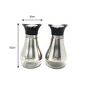 Ver imagem 4 de Kit 2 Pçs Galheteiro em Vidro e Inox Vinagreiro e Azeiteiro