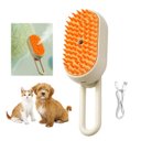 Ver imagem 1 de Escova a Vapor Eletrica Cachorro Cao Gato Pet Animal de Estimaçao Remove Pelo Bateria Recarregavel M