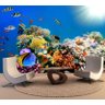 Papel De Parede Paisagem Fundo do Mar Peixes Coral GG514 - 2