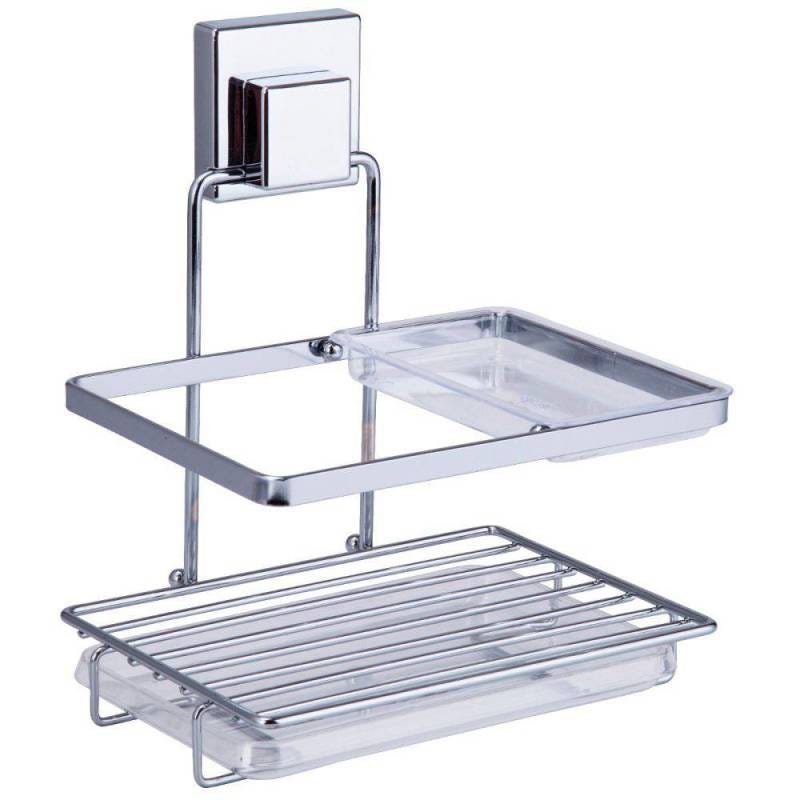 Suporte Para Sabão, Detergente E Esponja Fixação Por Ventosa - 3