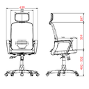 Ver imagem 2 de Cadeira Escritório Presidente Adrix Plaxmetal Mecanismo Relax Apoio de Cabeça Assento Couro Eco