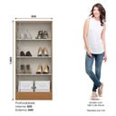 Ver imagem 7 de Guarda Roupa Casal 8 Portas 4 Gavetas Prime B51 com Armário Multiuso Prime Cinamomo Off White- Henn