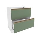 Ver imagem 5 de Balcão 2 Gavetas Kappesberg Celeste 100% Mdf Branco/verde Oliva 80cm