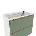 Ver imagem 7 de Balcão 2 Gavetas Kappesberg Celeste 100% Mdf Branco/verde Oliva 80cm