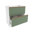 Ver imagem 4 de Balcão 2 Gavetas Kappesberg Celeste 100% Mdf Branco/verde Oliva 80cm