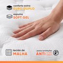 Ver imagem 5 de Cama Box Baú Solteiro Molas Ensacadas Euro Pillow Double Face Pró Hotel 88x188x72cm Probel até