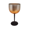 10 Taças Gin Degradê Bicolor Fosco Acrílico 550 Ml:Preto/Dourado/Prata - 1