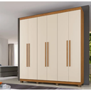 Ver imagem 1 de Guarda Roupa Milão 6 Portas Benetil Móveis - Cinamomo/off