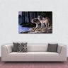 Quadro de Lobos decorativo Artístico em Tecido - 1