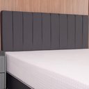 Ver imagem 4 de Cabeceira Cama Casal 138x110 Tecido Inteligente Cinza Keiko