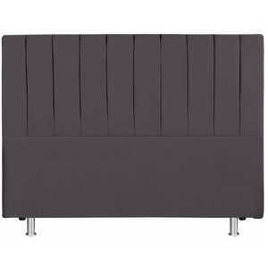Cabeceira Cama Casal 138x110 Tecido Inteligente Cinza Keiko