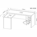 Ver imagem 3 de Conjunto de Escritório com Escrivaninha 04 pç CJ43018-005 Tecno Móbili - Tecno Móbili Nogal