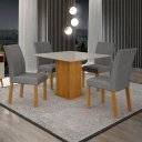 Ver imagem 2 de Sala de Jantar 4 Cadeiras 100%mdf 90x90 Natal Arbo Design