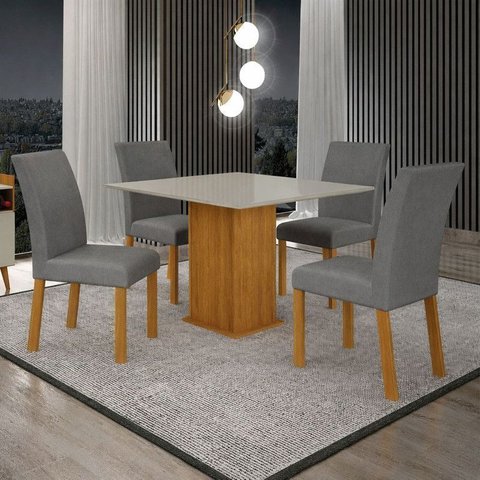 Sala de Jantar 4 Cadeiras 100%mdf 90x90 Natal Arbo Design