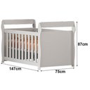 Ver imagem 4 de Berço Mini Cama Americano Star com Guarda Roupa Mobi com Espelho MDF Branco Albatroz Móveis