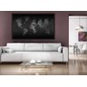 Quadro Decorativo Mapa Mundo Efeito Preto Decoração Salas - 4