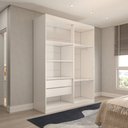 Ver imagem 6 de Guarda-roupa Solteiro Mykonos 4 Portas 2 Gavetas com Espelho - Panorama Móveis