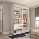 Ver imagem 2 de Guarda-roupa Solteiro Mykonos 4 Portas 2 Gavetas com Espelho - Panorama Móveis