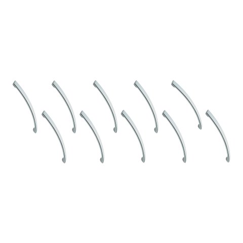 10 Puxador de Móveis Gaveta Armário Alça Cromado 128mm Deki